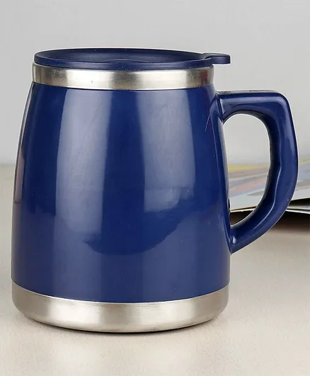Multipurpose Double Wall Insulated Mug with Lid Blue - 500 ml