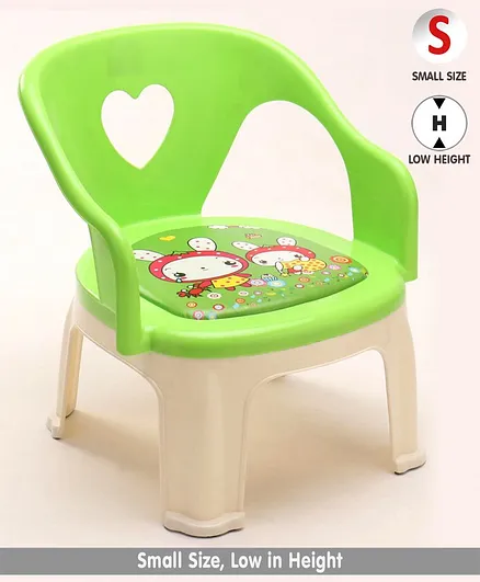 High Back Rest Chair Girl Print - Green  (Color & Print May Vary)