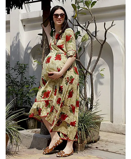 Mamalicious Floral Three Fourth Sleeves Maternity Dress Black Online in  Oman, Buy at Best Price from FirstCry.om - 826a7ae3fdc42