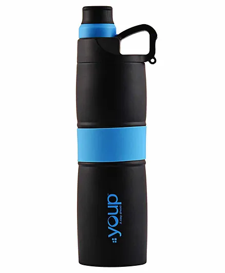 Youp Thermo Stainless Steel Insulated Sky Blue Color Water Bottle  Grippy- 650 ml