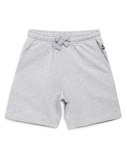 Campana Solid Knit Shorts - Light Grey