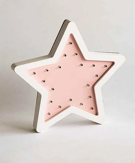 The Tiny Trove Star Shaped Light Board - Pink
