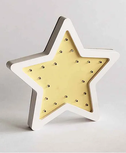 The Tiny Trove Star Shaped Light Board - Yellow