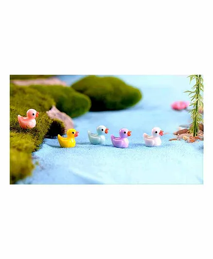 Skylofts Miniature Duck Garden Decor Toys Pack of 30 - Multicolor