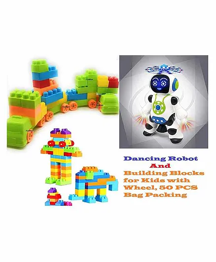 FunBlast Combo Set Building Blocks & Dancing Robot - Multicolor