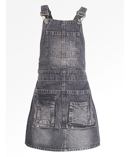 black denim sleeveless dress