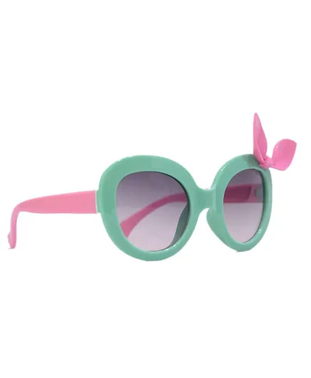 Spiky Oval Shape Sunglasses - Green