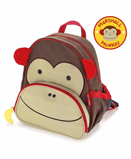 Skip Hop Monkey Design Backpack Blue Brown - 12 Inches