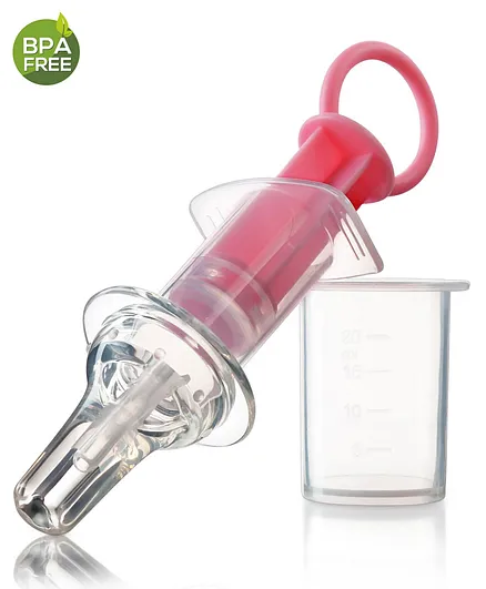 Babyhug Silicone Medicine Feeder with pacifier Cap - Pink