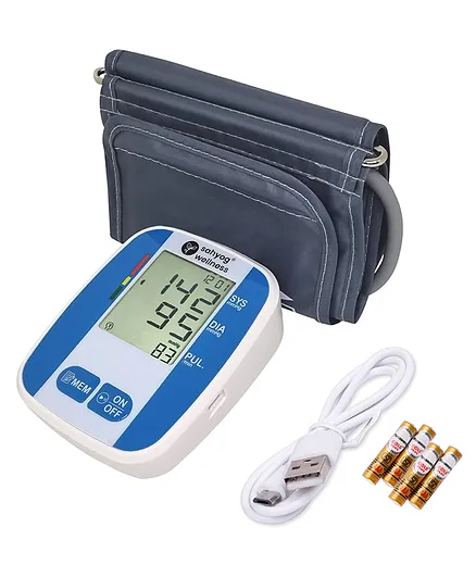 Sahyog Wellness Digital Blood Pressure Monitor Machine - Blue White