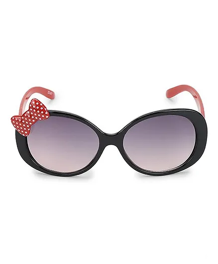 Kidofash Polka Dot Print Bow Detailing UV Protected Sunglasses - Black