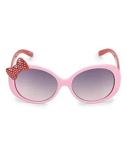 Kidofash Polka Dot Print Bow Detailing UV Protected Sunglasses - Pink