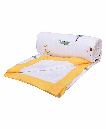 Mom's Home 100% Muslin Cotton 6 Layer Blanket - Off White