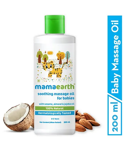 Mama Earth Soothing Baby Massage Oil White - 200 ml