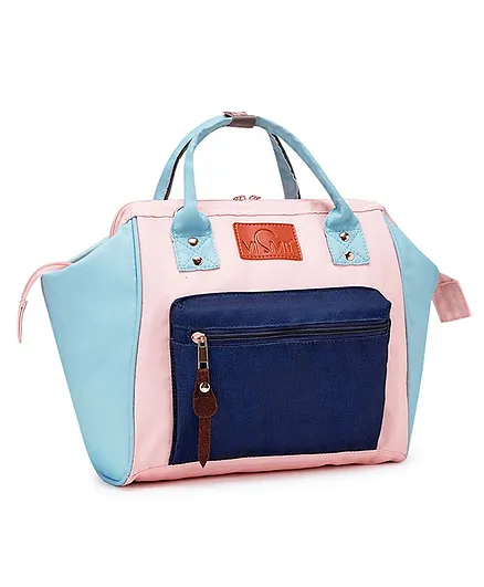 Vismiintrend Backpack Style Diaper Bag - Blue Pink