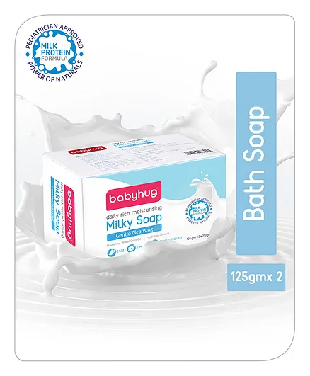 Babyhug Milk Protein Formula Daily Rich Moisturising Milky Soap - 125 gm x 2