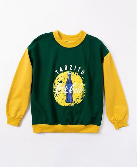 green and yellow sweatshirt