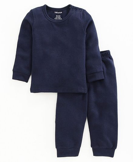 Buy Babyoye Full Sleeves Cotton Thermal Wear Set - Navy Blue for Both (3-6  Months) Online in India, Shop at FirstCry.com - 3585397