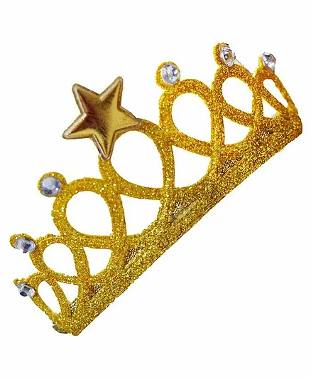 Syga Crown Headband Stone Embellishment - Golden