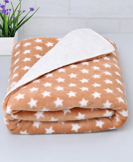 Zoe Poly Wool Blanket Star Design - Beige