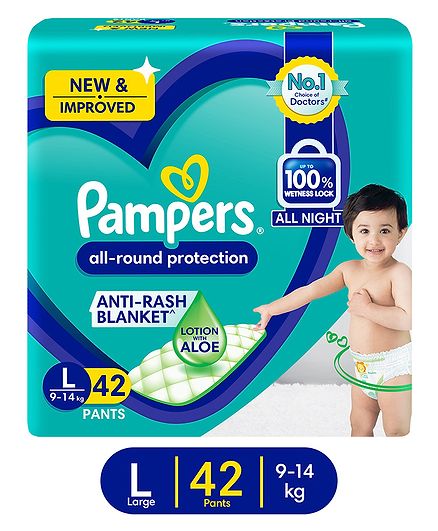 Pampers All round Protection Pants, Large size baby diapers (LG)
