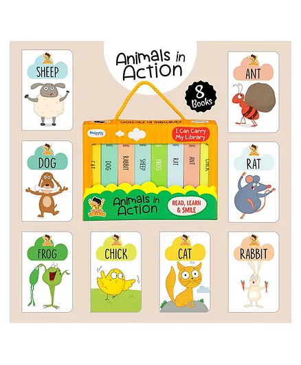 Laxmi Prakashan Animals in Action Board Books Pack of 8 - English