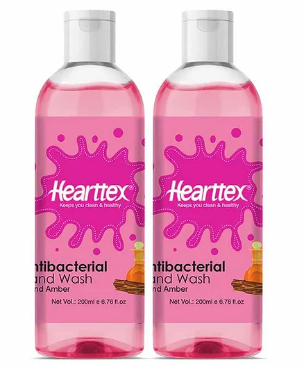Hearttex Anti Bacterial Hand Wash Grand Amber 200 ml - Pack of 2