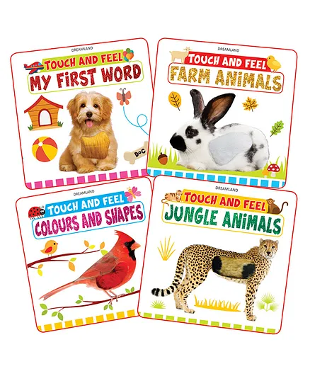 Dreamland Publications Touch and Feel Series Set of 4 Books - English