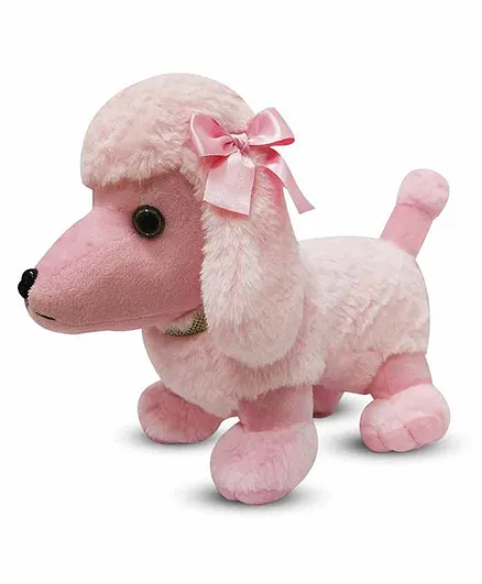 Webby Cute Poodle Puppy Plush Toy Pink - Length 40 cm