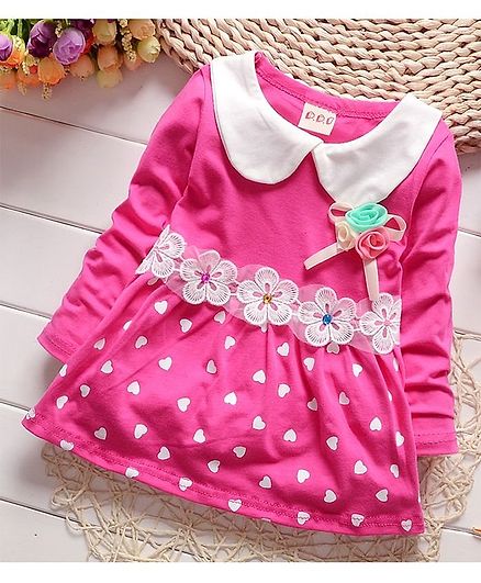 pink frock for kids