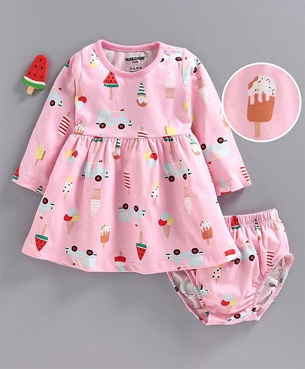 full sleeve frock for baby girl