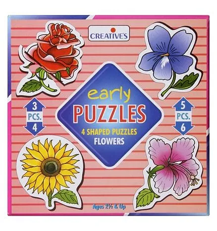 Creative's - Early Puzzles - 4 Shaped Puzzles Flowers