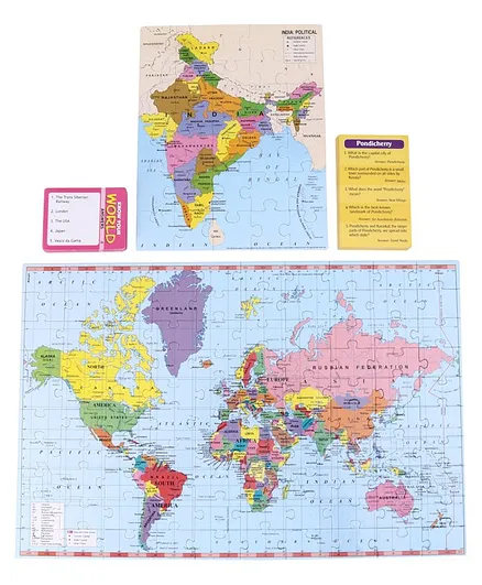 Creative's My India & the World Jigsaw Puzzle Activity Pack - Multicolur