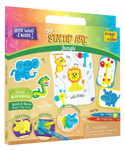 Imagi Make Stamp Art Jungle Kit - Multicolour