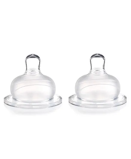 Babyhug Wide Neck Silicone Nipple Fast Flow - Pack of 2