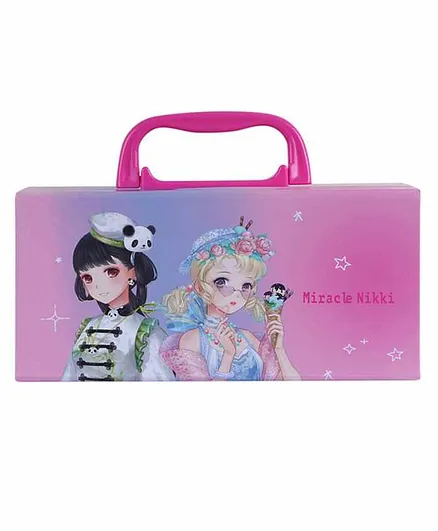 Passion Petals Suitcase Style Pencil Box with Lock Code - Pink