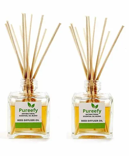 Breathe Fresh Pureefy Antibacterial Essential Oil with Reeds Pack of 2 - 20 ml Each