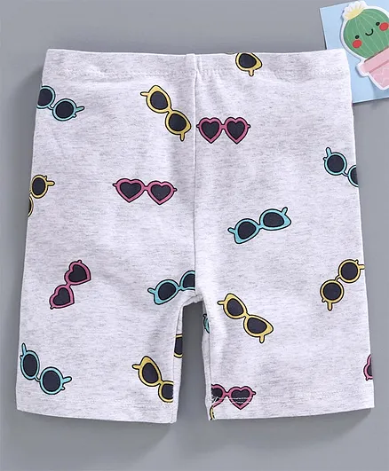 Fox Baby Shorts Sunglasses Print - Light Grey