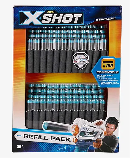 Zuru Xshot Darts Refill Pack of 100 - Black