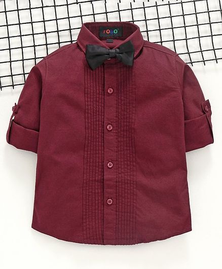 maroon party wear shirt