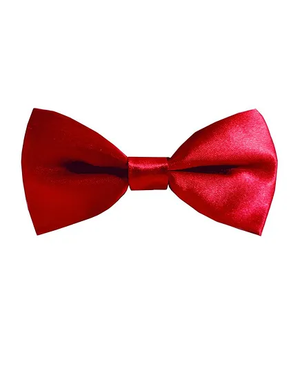 NEO NATIVES Solid Satin Bow Tie - Red