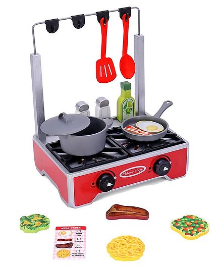 melissa and doug wooden cooktop set