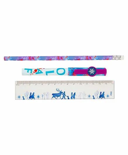 Disney Frozen Themed Stationery Set with Pouch Multicolor Pack of 1 - 4 Pieces