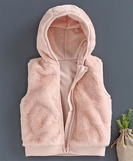 Buy Fox Baby Sleeveless Hooded Jacket 