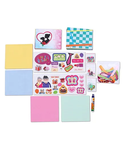 Ekta Greeting Cards Kit Multicolor - 34 Pieces