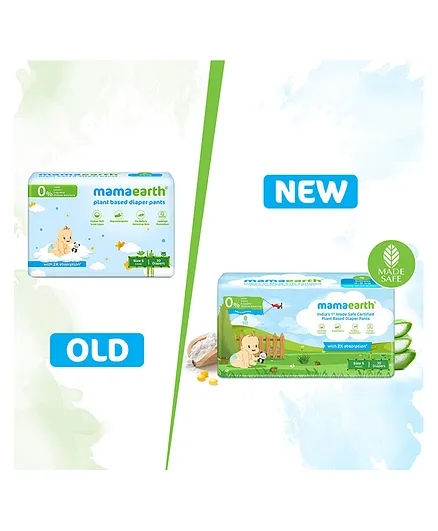 mamaearth Plant-Based Diaper Pants for Babies Size Small - 30 Pieces