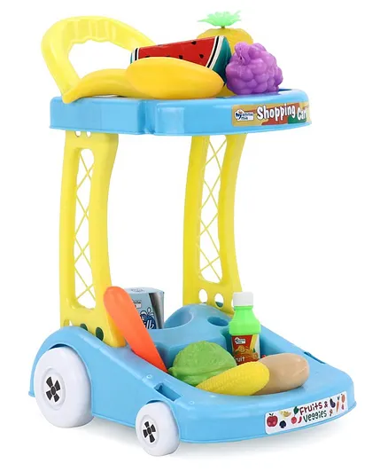 Mamma Mia Super Market Trolley Pretend Playset - 8 Pieces (Color May Vary)