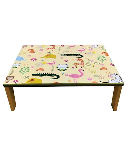 Kidoz Animals Print Bed Table - Light Green