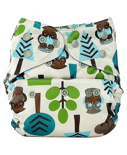 Bumberry Pocket Cloth Diaper With One Microfiber Insert - Trees