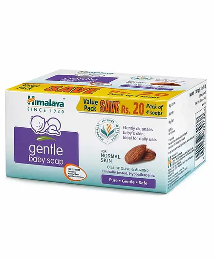 Himalaya Herbal Gentle Baby Soap Value Pack Of 4 - 75 gm